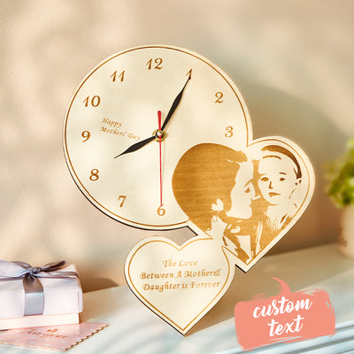 定制-传图刻字木质闹钟-CLK203