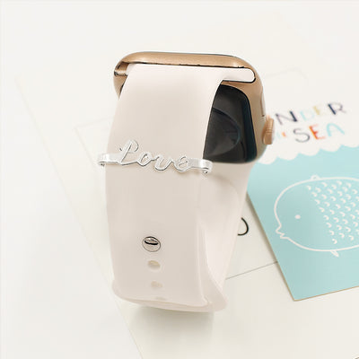 Custom Apple Watch Charm Sport Band Charm Personalized Silver Smart Watch Jewelry Accessory Gift