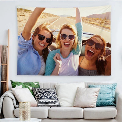 功能迁移-定制风景照挂画短毛毯-CGT004