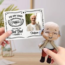 將圖片載入圖庫檢視器 Custom Crochet Doll Handmade Mini Look alike Dolls with Personalized Card Gifts for Dad
