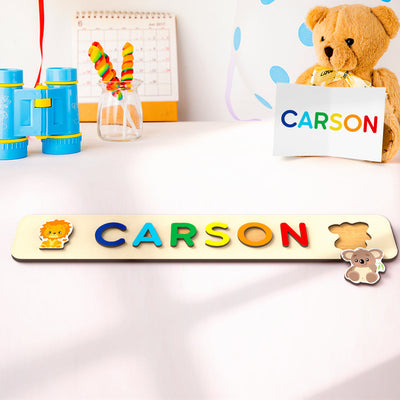 动物版名字拼图积木追销带钉