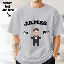 Load image into Gallery viewer, 2DminimeT恤功能开发-Custom Face Minime T-shirt Personalized Name and Year

