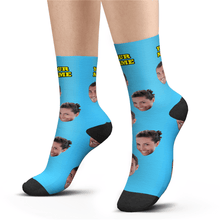 将图片加载到图库查看器，Custom Face Photo Colorful Socks
