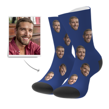 将图片加载到图库查看器，Custom Face Photo Colorful Socks
