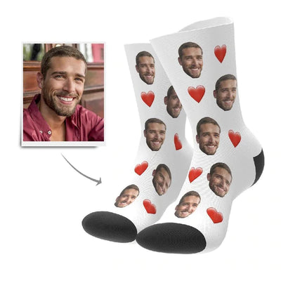 功能迁移-定制头像袜子-带爱心花纹-CWZ002P-S