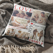 將圖片載入圖庫檢視器 Custom Photo Pillow Love Joy Family Pillow Gifts for Family(Square)

