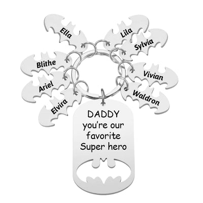 定制-蝙蝠飞镖刻字钥匙扣-SKL2237