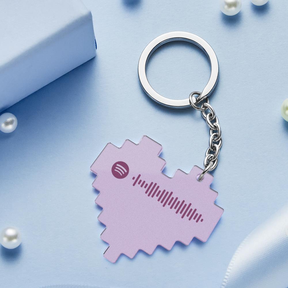 Custom Spotify Acrylic Keychain Personalized Spotify Code Keychain Gifts For Girlfriend
