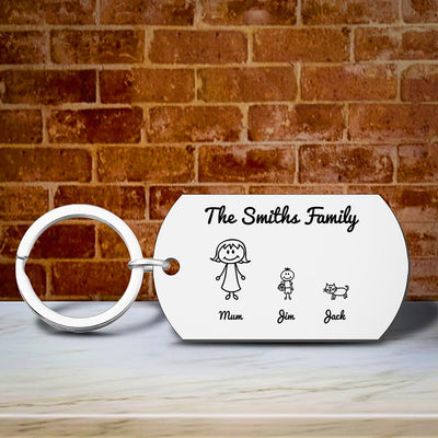 家庭卡通钥匙扣