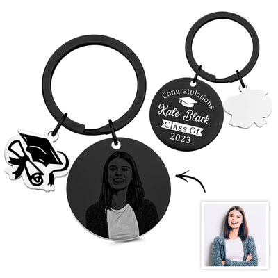 传图刻字学士帽钥匙扣FZPS-2620-0001