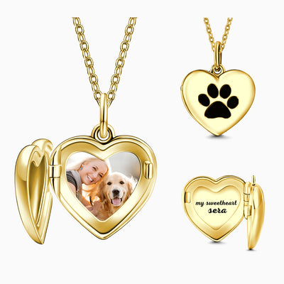 SF迁移-心形传图可选刻字和印花项链C095BY