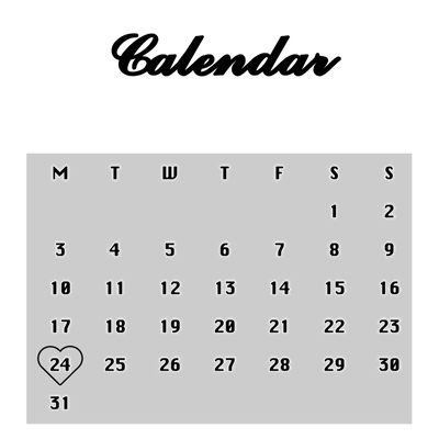 欢进测试 | 日历素材