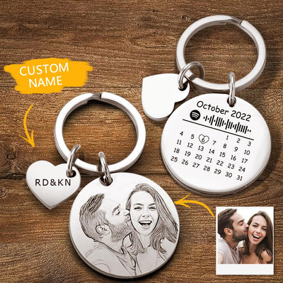 传图刻字日历音码钥匙扣SKL3144